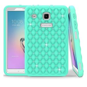 Mint Rhinestone Samsung Galaxy Tab E 8.0 Case